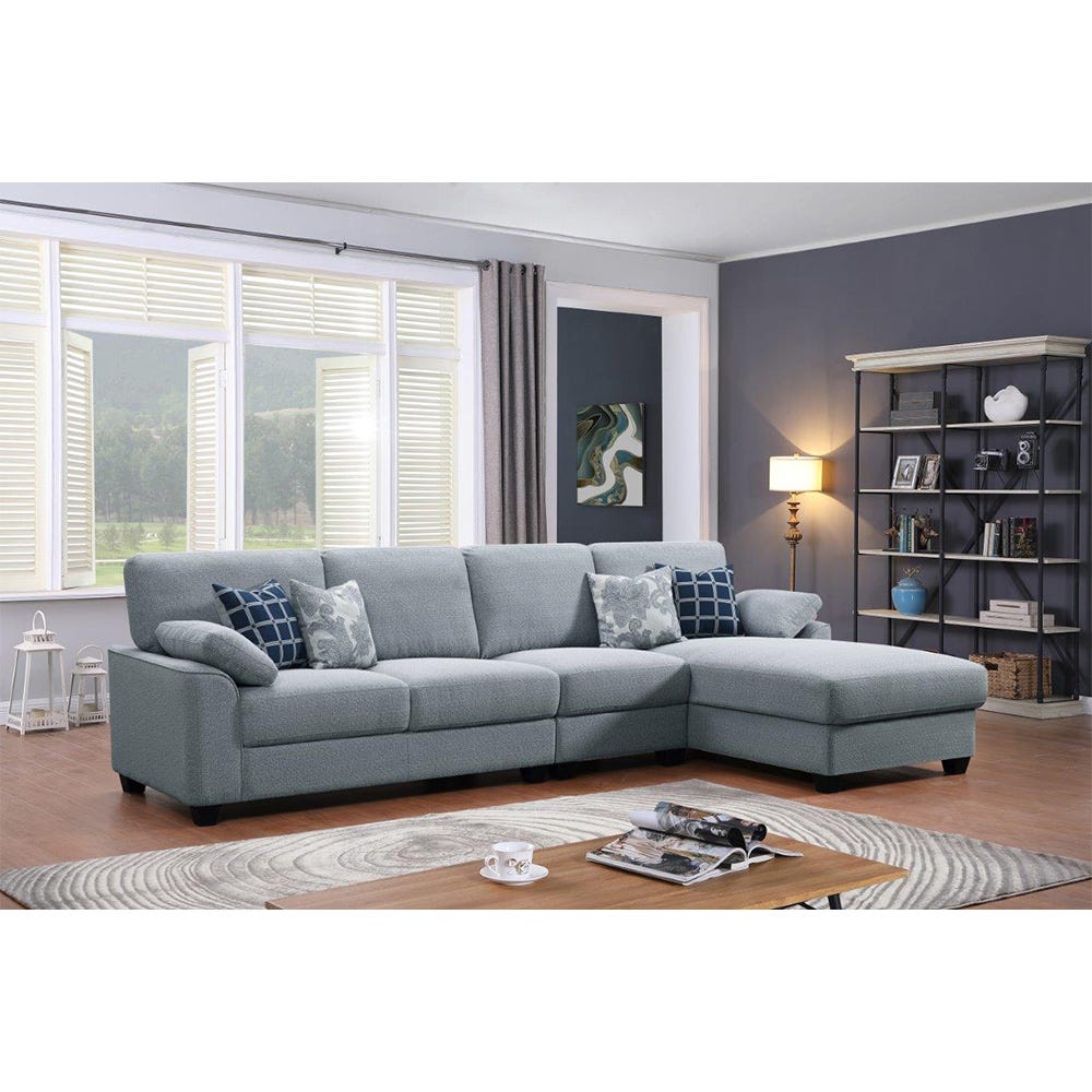 L Shape sofa-Terry Right Corner Fabric Sofa Set