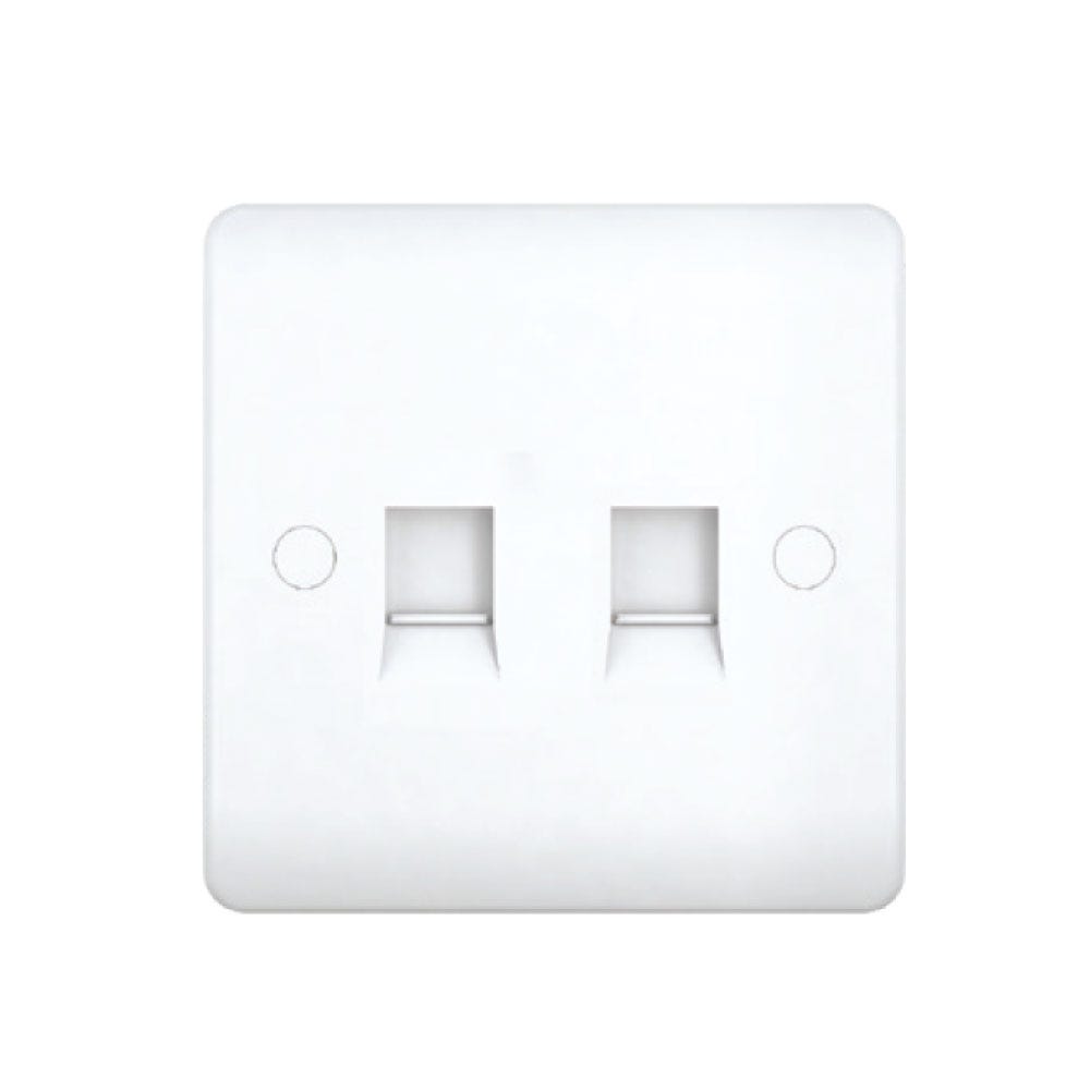 MILANO DUAL RJ45 DATA OUTLET WHITE