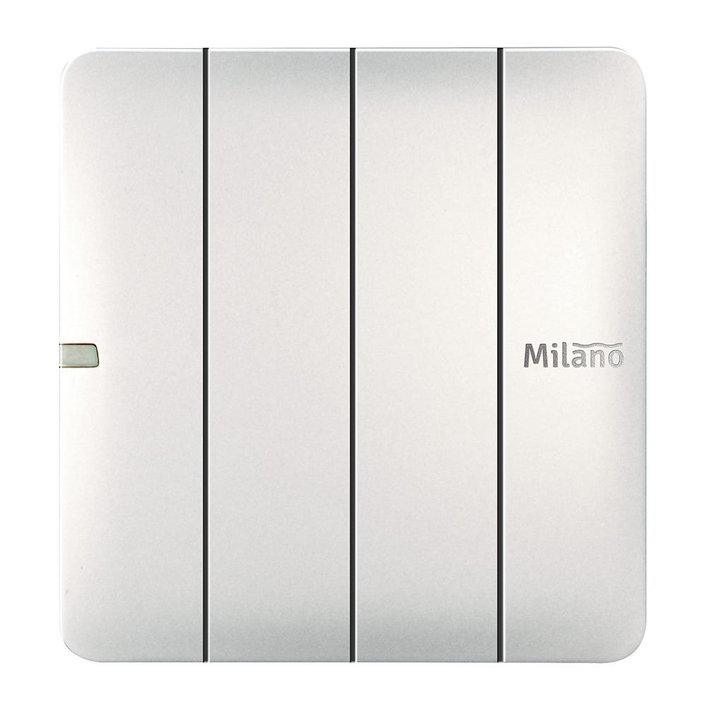 Milano 10A 4 Gang 2 Way Switch WH PS