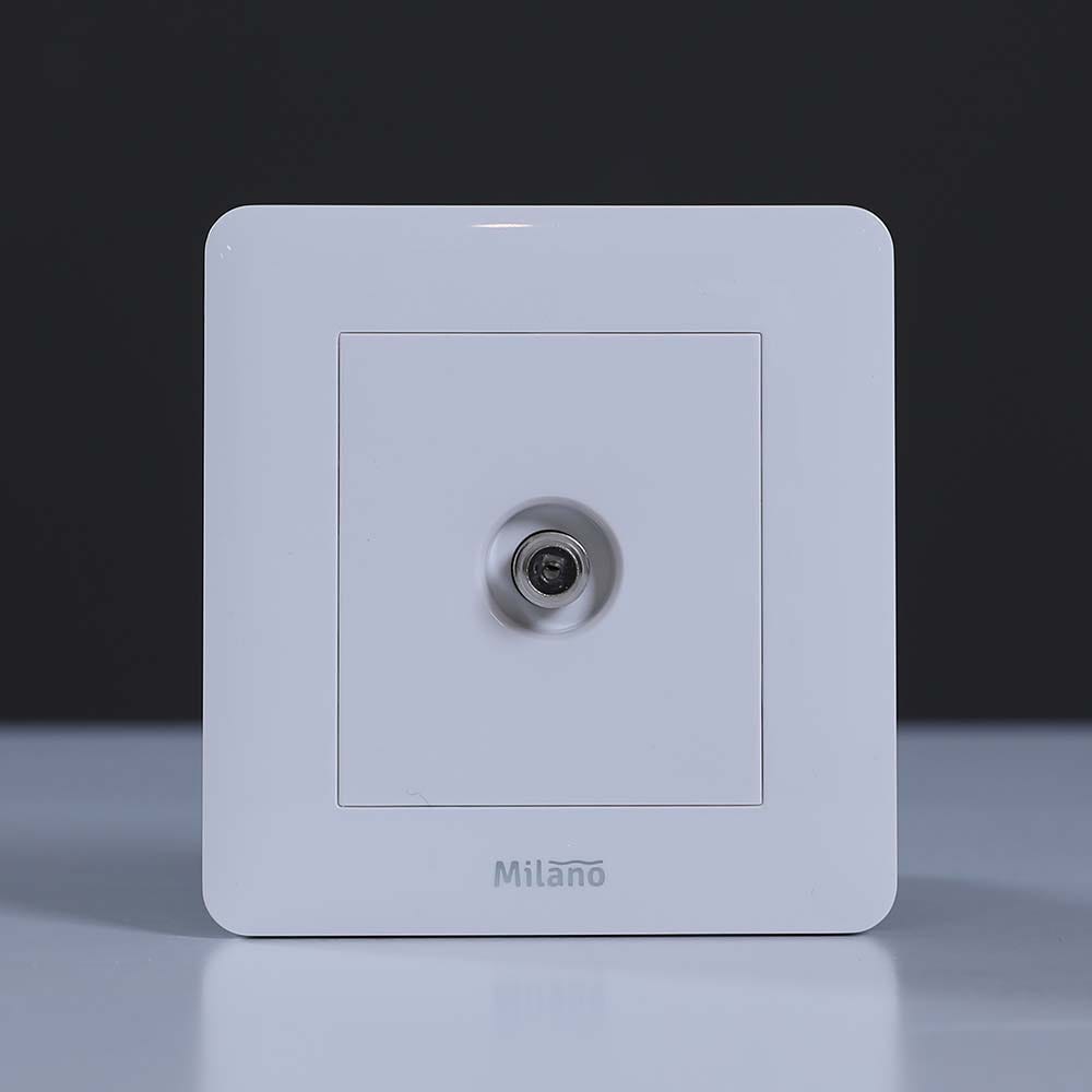 Milano Satellite Socket WH PS