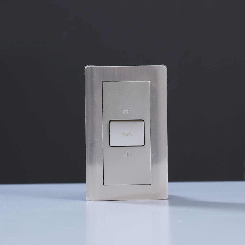 MILANO 45A DP SWITCH WITH NEON _3X6_ GD