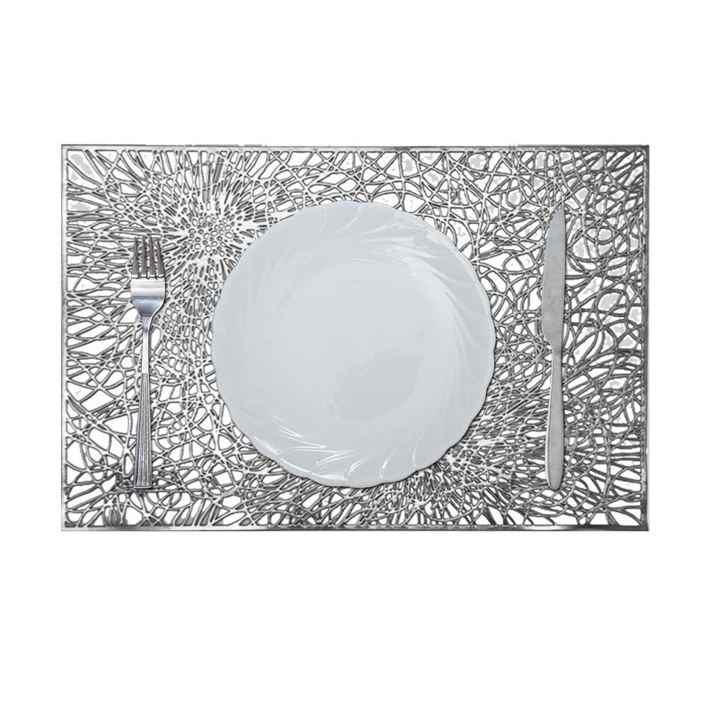Glamour Laser Cutting Placemat Silver 45x30Cm Pfm_Lc_81946_Silver