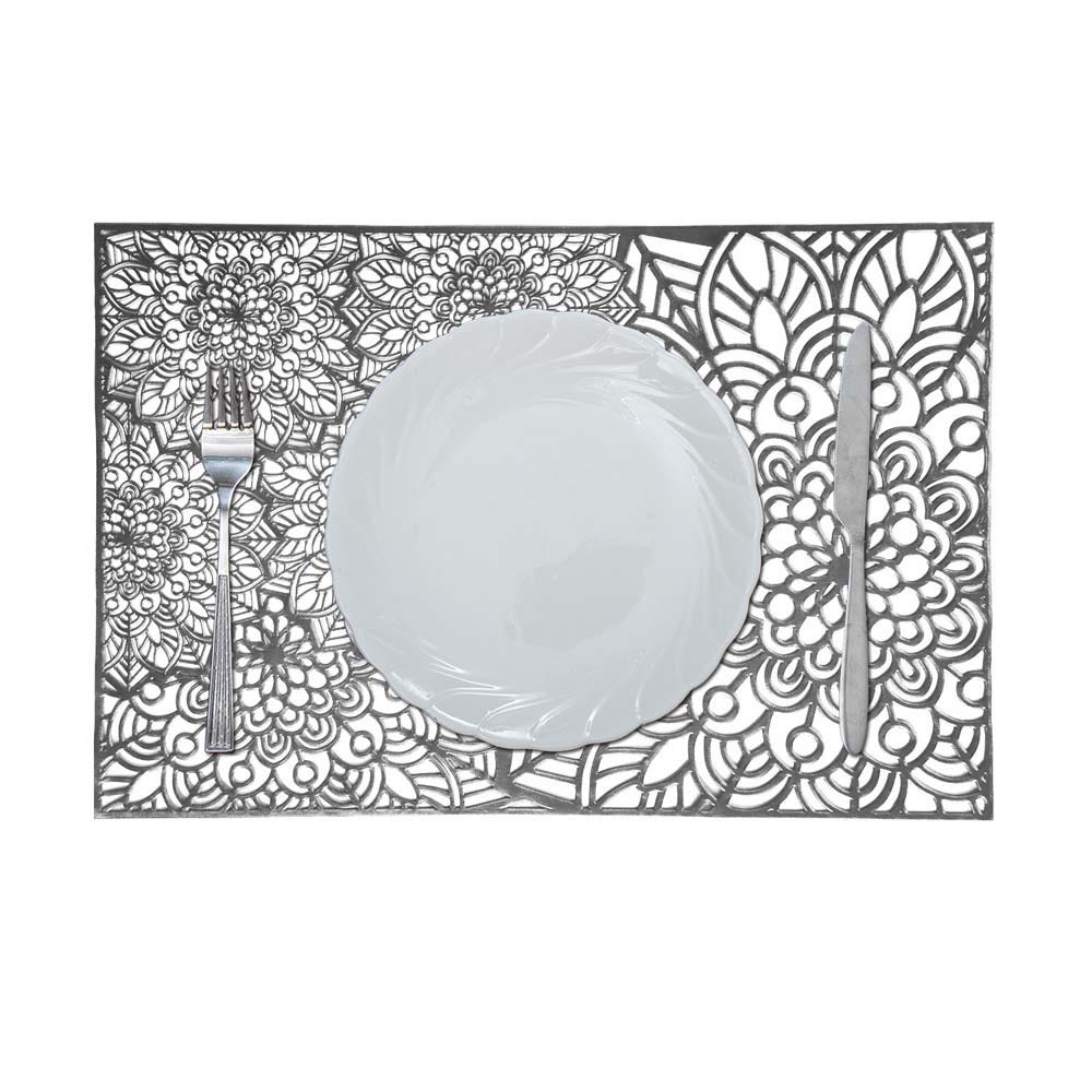 Glamour Laser Cutting Placemat Silver 45x30Cm Pfm_Lc_81947_Silver