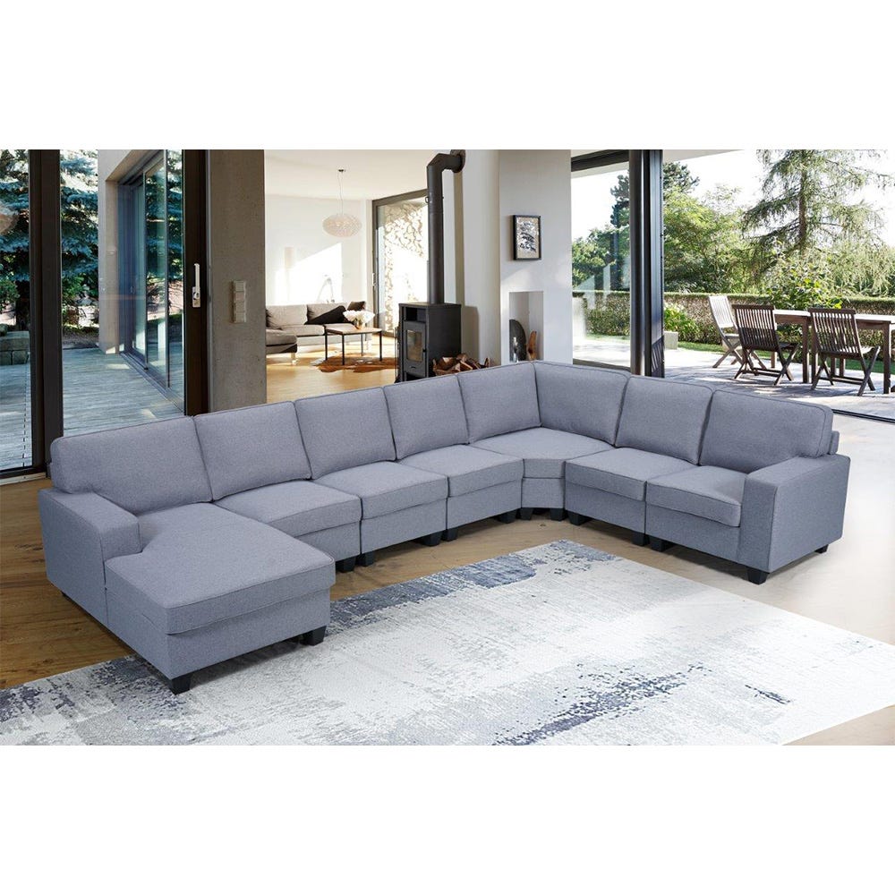 Santino Left Corner 
Affordable Sectional 
 Sofa Set _ Cool Grey