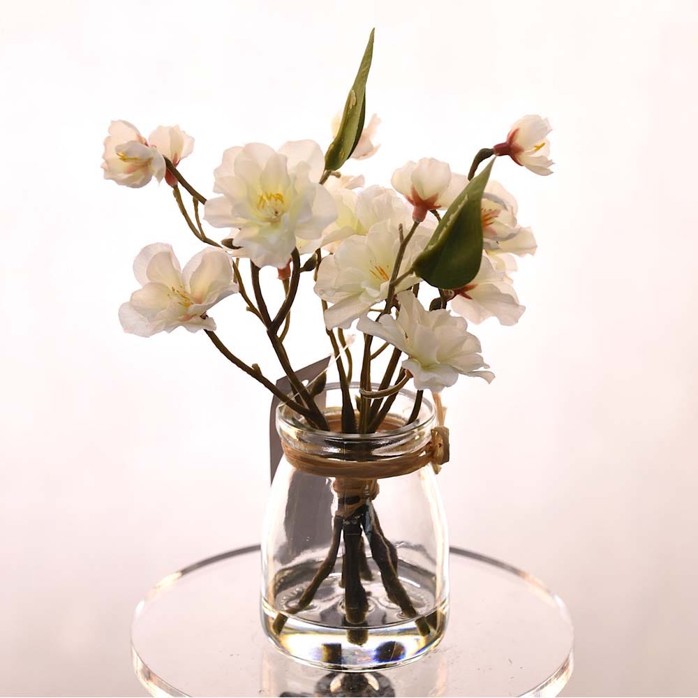AW21  Rejoice  White  cherry  blossom  Pudding  Vase