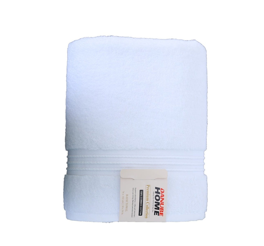 Flossy Bath Towel _ 76X142Cm White