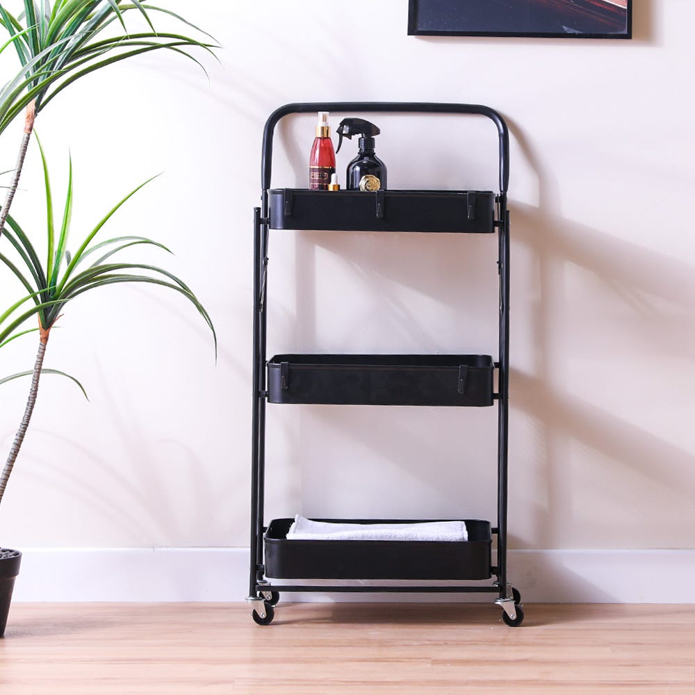 Erick 3 Tier Foldable Storage Cart