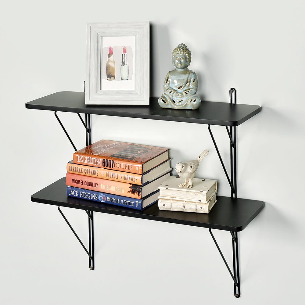 2 Tier Ladder Wall Shelf