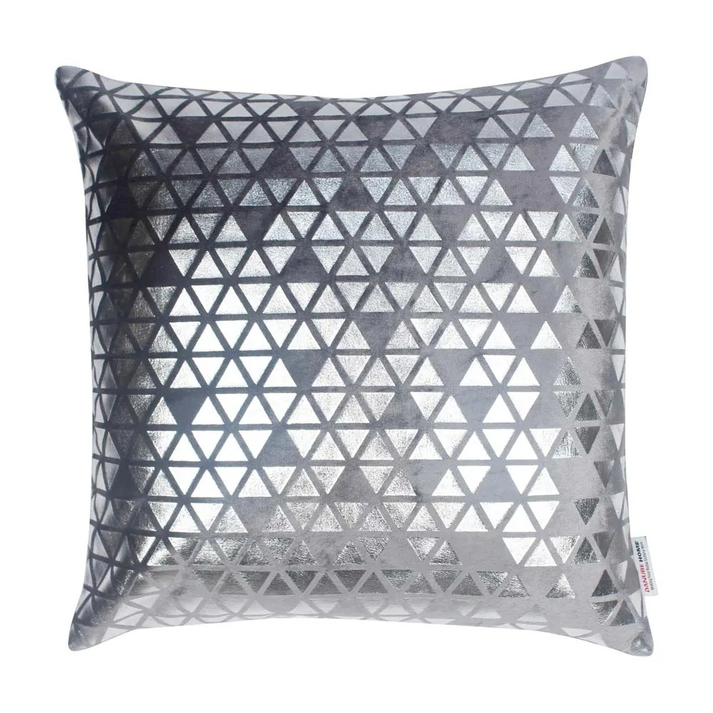 Edria Metallic Foil Printed Decorative Filled Cushion