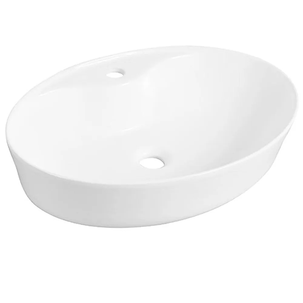 Milano Countertop Art Basin model no-8583 Oblong White 570*410*135 - Made in China