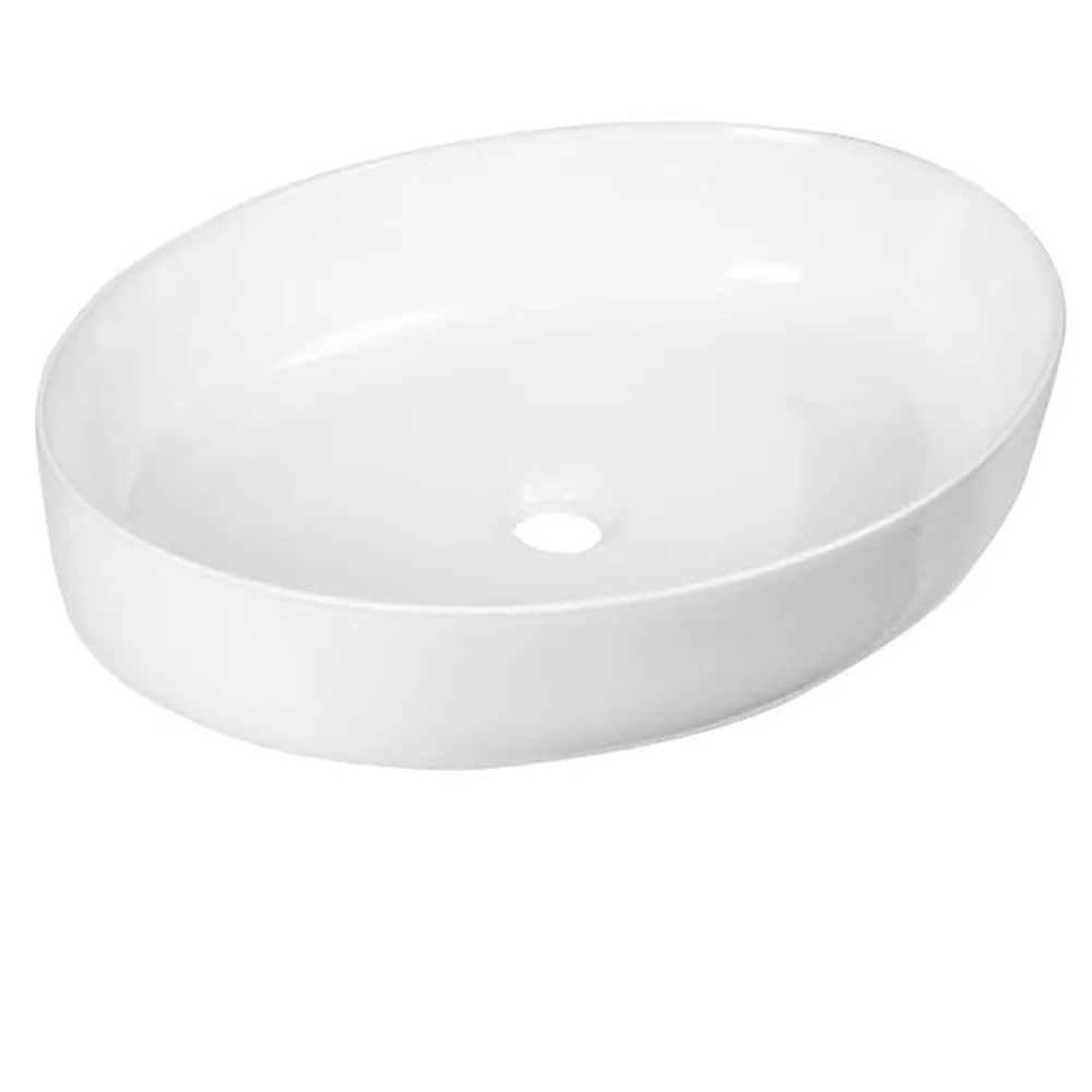 Milano Countertop Art Basin model no-8586 Oblong White 550*410*140 - Made in China