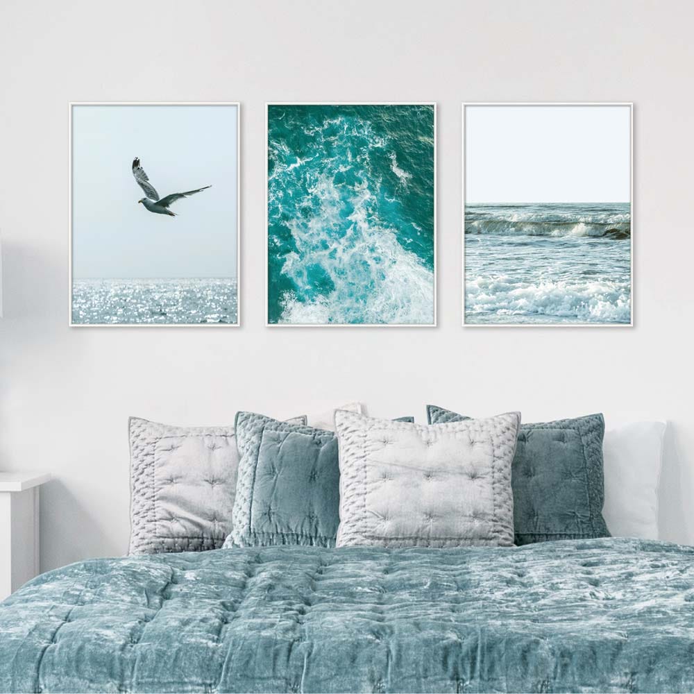 AW21 Gallery Blue Sea Sets_3 Framed Art