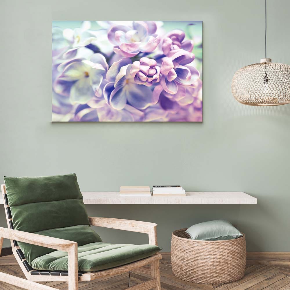 AW21 Lorena Purple Blue Flowers Canvas