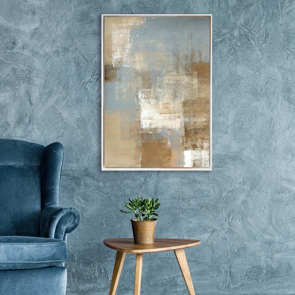 AW21 Gallery Blue And Gray Mixed Abstract Art