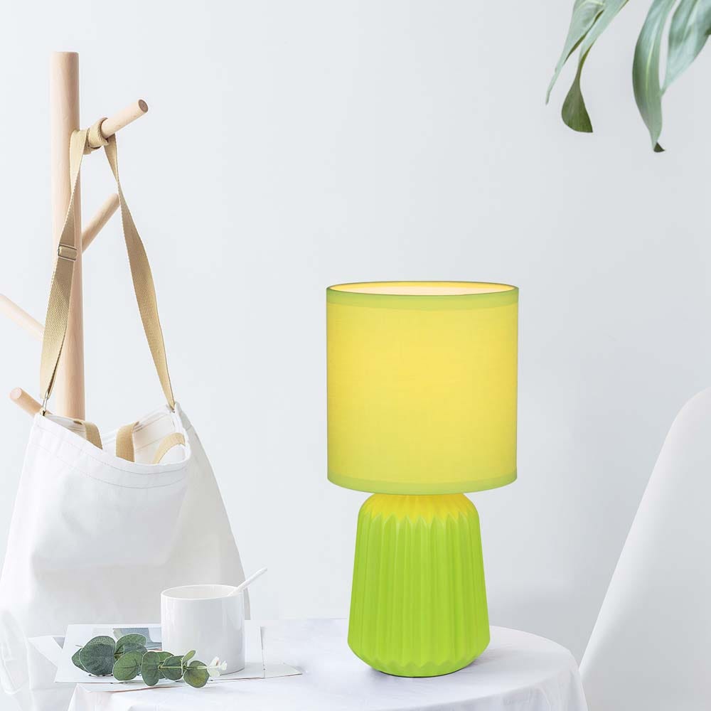 AW21 ELAINE CERAMIC TABLE LAMP LIGHT GREEN