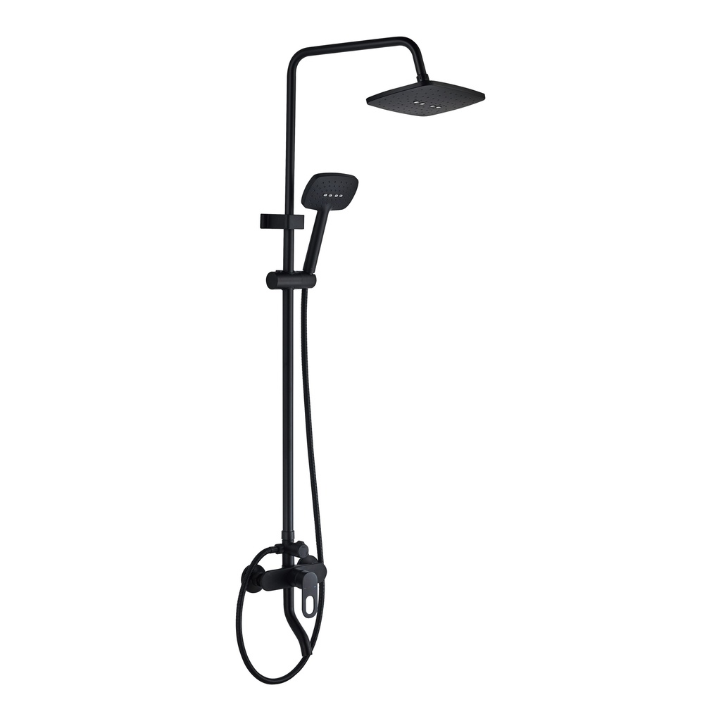 Milano Dito Rain Shower Set Matt Blk