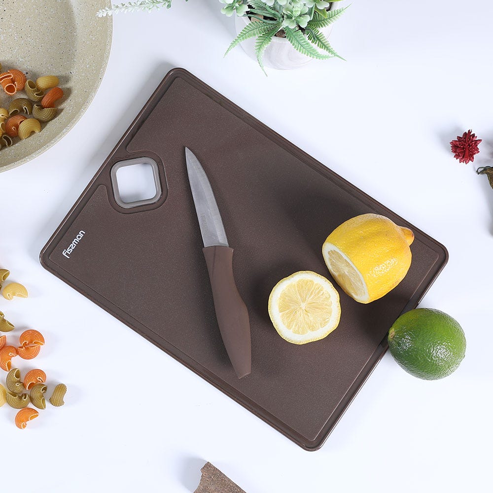 MY GADGET SET OF KNIFE WITH BIG CUTTING BOARD CHOCO