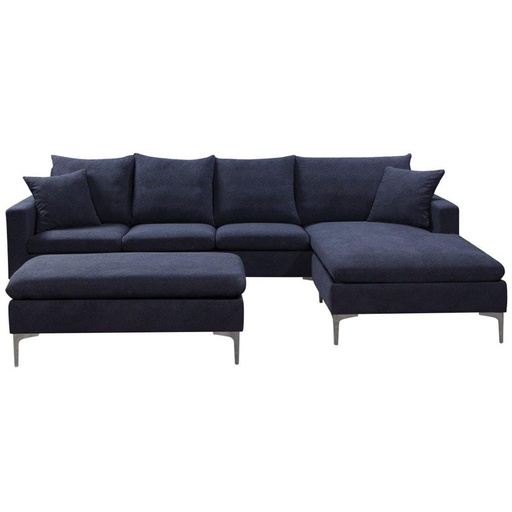 [SOF-Dan-01050] L Shape Corner Sofa- Elton Reversible Fabric Corner Sofa plus Ottoman