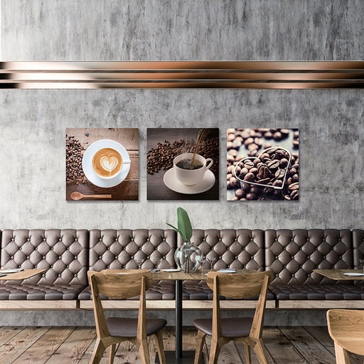 [HOM-Dan-01115] AW21 Lorena Coffee Stretched Canvas Set of 3