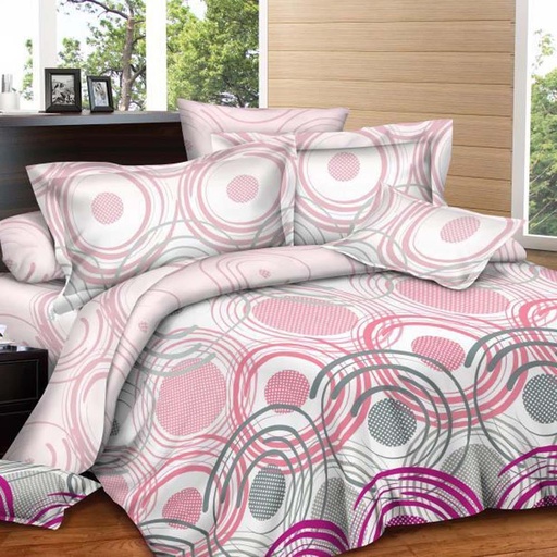 [HOM-Dan-01279] Emerald 3Pc Single Comforter Set Light Pink