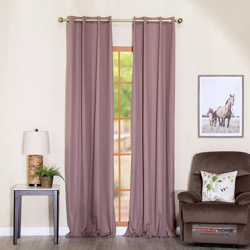 [HOM-Dan-01288] Plain Satin Door Curtain Set Of 2 Assorted _ 140X240Cm