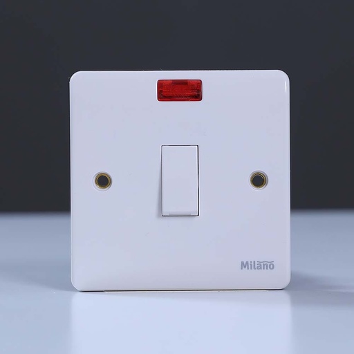 [ELE-Dan-01435] MILANO 20A DP SWITCH WITH NEON