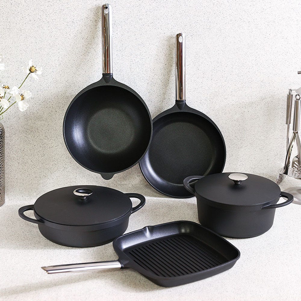 SS22 Professional 7 PC Cookware Set Black | Danube Home Bangladesh