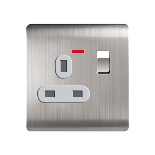 [ELE-Dan-01933] MILANO 13A SOCKET WITH NEON SL _B9_C12_