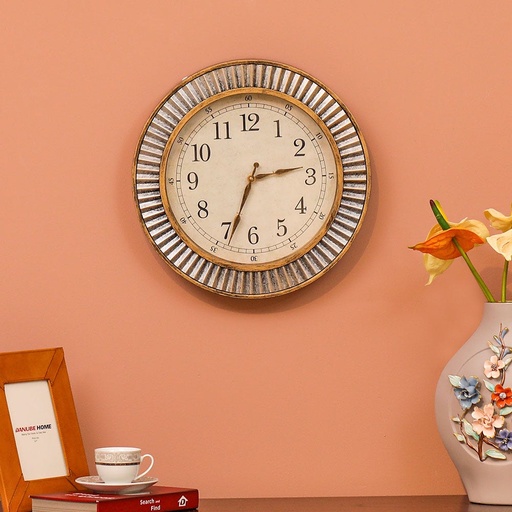 [HOM-Dan-02035] AW19  Lexie  Wall  Clock  Antique
