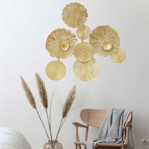 [HOM-Dan-02039] AW21  Alayna  Modernist  Floating  Circles  Decorative  Wall  Art