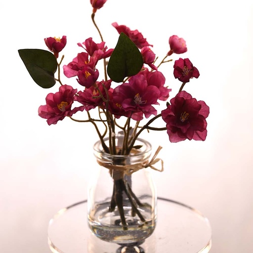 [HOM-Dan-02049] AW21  Rejoice  Pink  cherry  blossom  Pudding  Vase