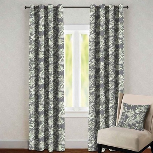 [HOM-02218] Glitz Ss Eyelet Curtain Without Lining 135 x 240 Cm Multi Green Se _ Cur_2