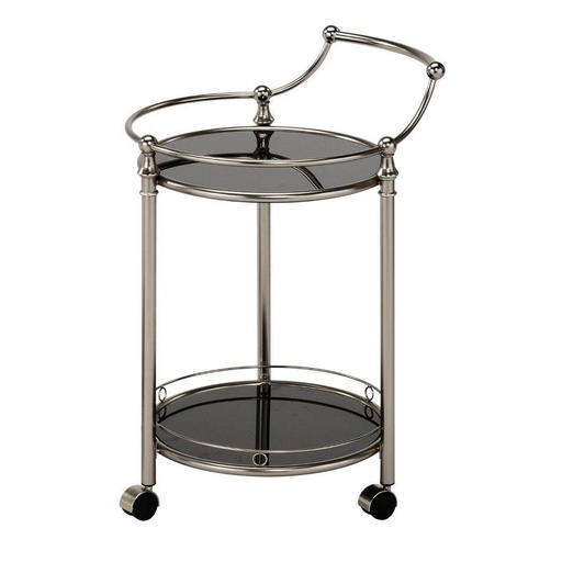 [FUR-Dan-00312] Emman 2 Tier Round Serving Trolley