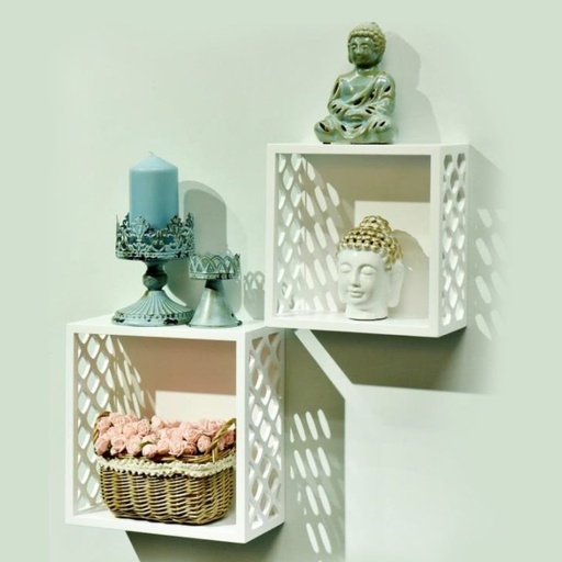 [FUR-Dan-00434] Caroline Cube Shelf Set of 2