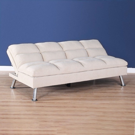 [SOF-05055] Carissa 3 Seater Fabric Sofabed - Sand