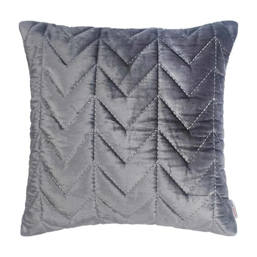 [HOM-05107] Edria Metallic Embroidered Quilted Decorative Filled Cushion