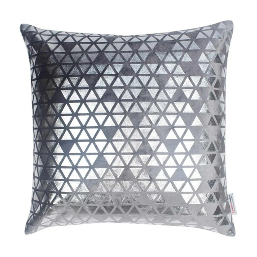 [HOM-05108] Edria Metallic Foil Printed Decorative Filled Cushion