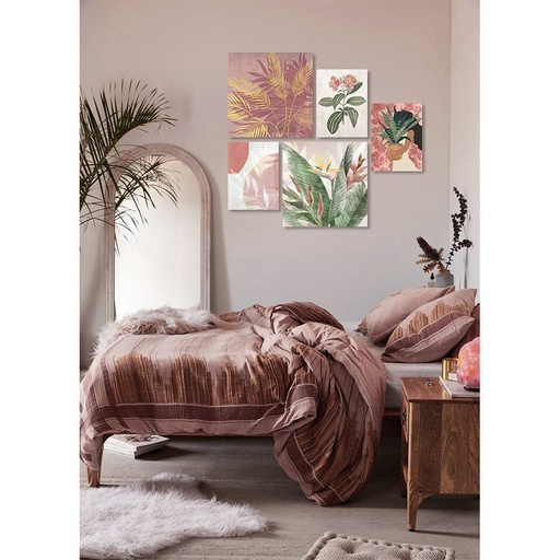 [HOM-Dan-00568] SS21 KELLAN FLOWER AND ALOE VERA WALL ART SET