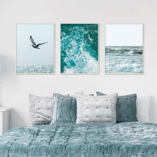 [HOM-Dan-00589] AW21 Gallery Blue Sea Sets_3 Framed Art