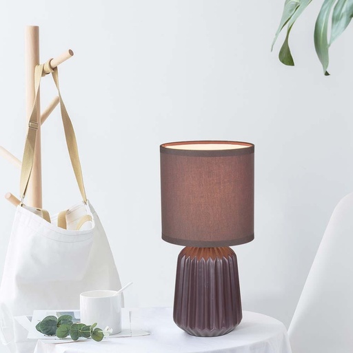 [HOM-Dan-00609] AW21 ELAINE CERAMIC TABLE LAMP COFFEE