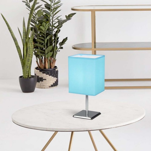 [HOM-Dan-00615] AW21 MAGGIE METAL TABLE LAMP CHROME plus BLUE