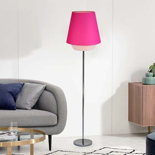 [HOM-Dan-00623] AW21 RONDO METAL FLOOR LAMP CHROMEplus (ROSY plus PINK)