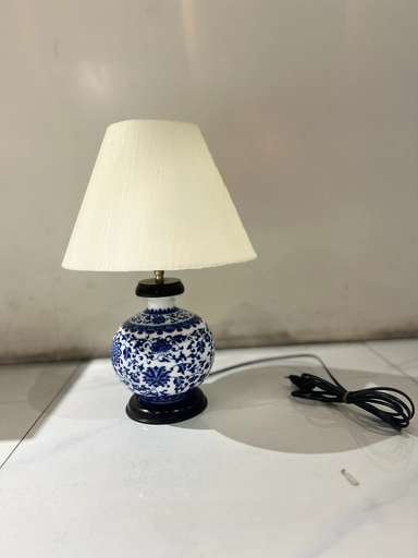 [Hom-ova-06281] Blue Print Lamp (With shade & Light)