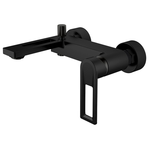 [SAN-00791] MILANO BLACK BRICK BATH MIXER WITH SHOWER SET