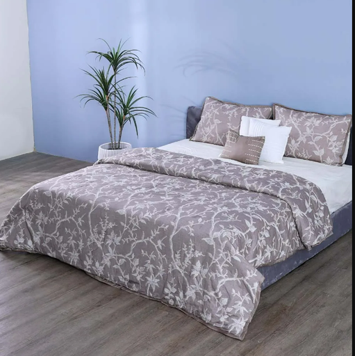 [HOM-Dan-00974] Arianna_Grace Super King Sor7 Jac Comforter Set Taupe