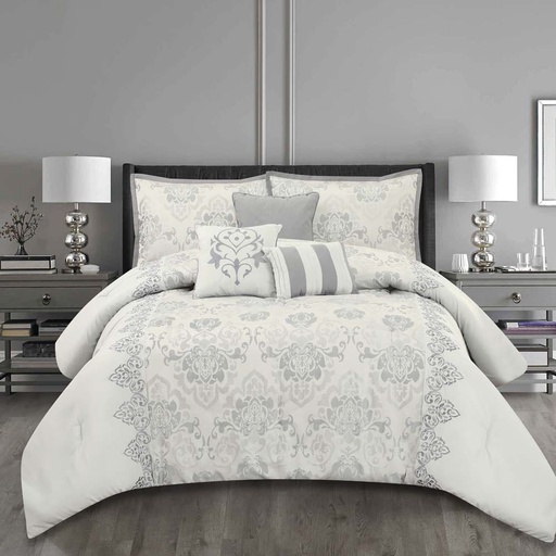 [HOM-Dan-00978] Arianna_Callie King Sor7 Jac Comforter Set Ivory